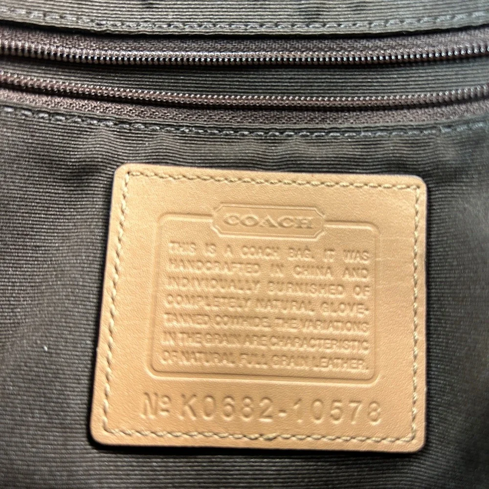 Coach Soho 10578 British Tan Leather Flap Shoulder Bag Good